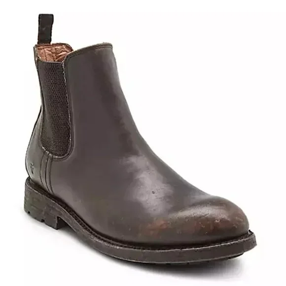 New! Frye Men\'s Bowery Chelsea Boot Black Stone Washed Size 8.5 D 3480535 DD405 Frye M Chelsea Boots for Men for sale | eBay main image 4